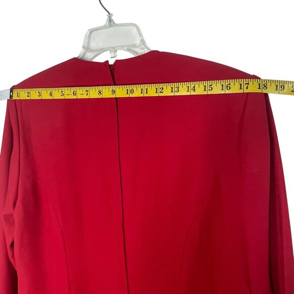 Studio I Vintage Women's 14W Jacket Dress Red / Red Embroidered, Beads - Picture 9 of 14